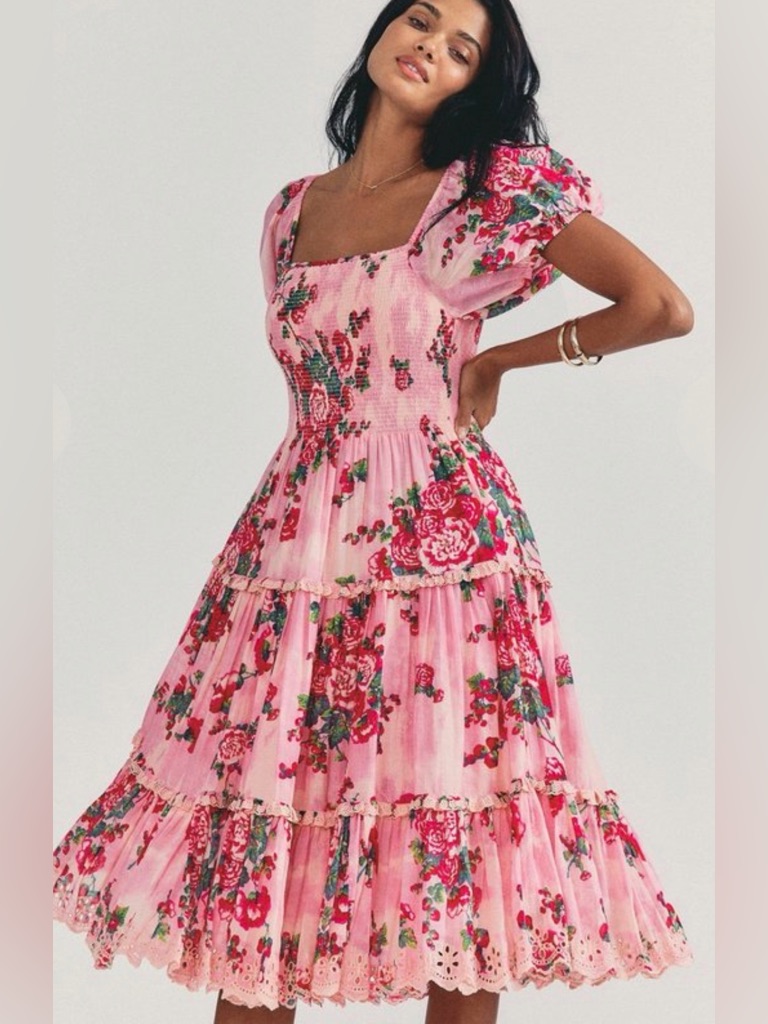 Loveshackfancy Masie Dress- Pink Daesert *Rare Print*
